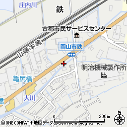 岡山県岡山市東区鉄417周辺の地図