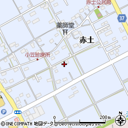 静岡県菊川市赤土898-2周辺の地図