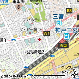 博多もつ鍋と炭火焼鳥 権屋 三宮店周辺の地図