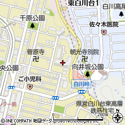 ファミール白川台周辺の地図