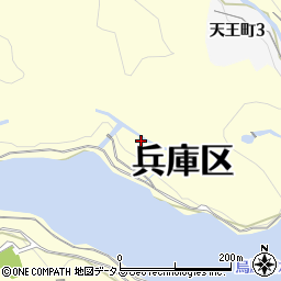 兵庫県神戸市兵庫区烏原町中所周辺の地図