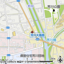 静岡県浜松市中央区芳川町11周辺の地図