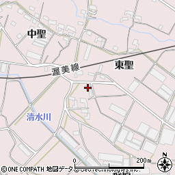 愛知県豊橋市老津町東聖233周辺の地図