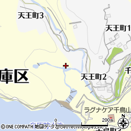 兵庫県神戸市兵庫区烏原町（東山）周辺の地図