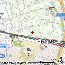 奈良県生駒市辻町1404-4周辺の地図