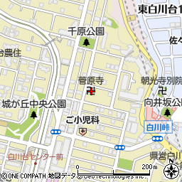 菅原寺周辺の地図