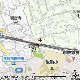 奈良県生駒市辻町852周辺の地図