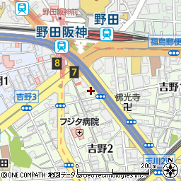 やまとラーメン香雲堂野田阪神店周辺の地図
