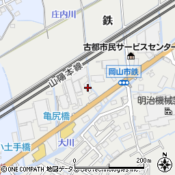 岡山県岡山市東区鉄387周辺の地図