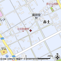静岡県菊川市赤土909-2周辺の地図
