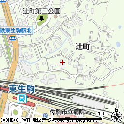 奈良県生駒市辻町742周辺の地図