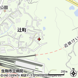 奈良県生駒市辻町992-88周辺の地図