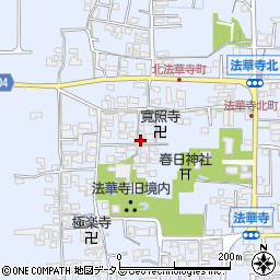 奈良県奈良市法華寺北町周辺の地図