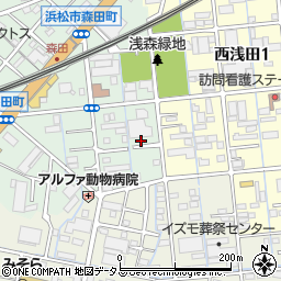 静岡県浜松市中央区森田町62周辺の地図