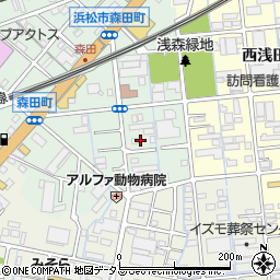 静岡県浜松市中央区森田町86周辺の地図