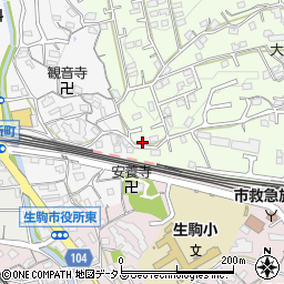 奈良県生駒市辻町864周辺の地図
