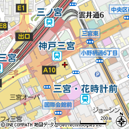 柿安上海デリ　そごう神戸店周辺の地図