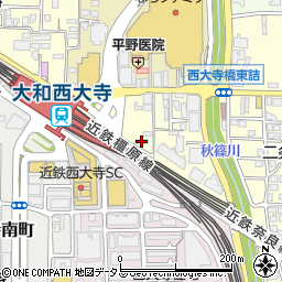 近鉄西大寺社宅周辺の地図