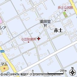 静岡県菊川市赤土907-2周辺の地図