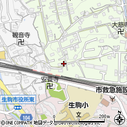 奈良県生駒市辻町861-1周辺の地図