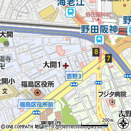 野田阪神動物病院周辺の地図