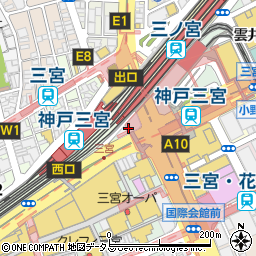 株式会社三洋航空サービス　三宮営業所周辺の地図