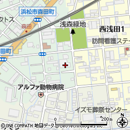 静岡県浜松市中央区森田町60周辺の地図