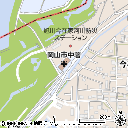 岡山市消防局中消防署周辺の地図