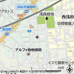 静岡県浜松市中央区森田町89周辺の地図