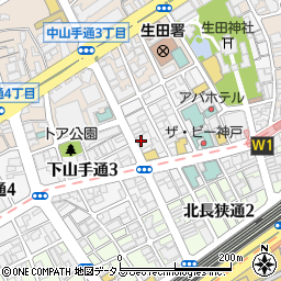 ボラボラ Borabora 神戸三宮店周辺の地図
