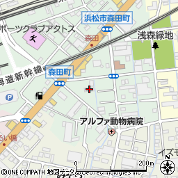 静岡県浜松市中央区森田町157周辺の地図
