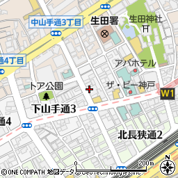 貸切＆個室パーティーダイニング Bora bora 神戸三宮店周辺の地図
