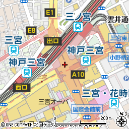神戸(三ノ宮)周辺の地図