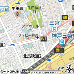 セブンイレブン神戸生田新道店周辺の地図