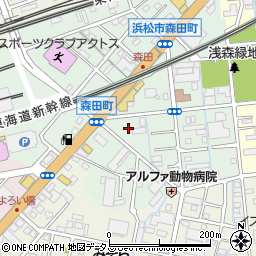 静岡県浜松市中央区森田町156周辺の地図