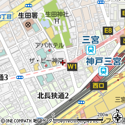 炭火焼鳥 ももたろう 生田新道店周辺の地図