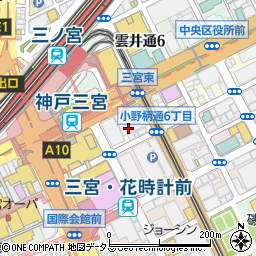 日本生命保険相互会社　ライフプラザ神戸・ご来店窓口周辺の地図