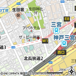 炭焼き神戸牛 個室焼肉 神戸ホルモン生田店周辺の地図