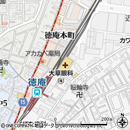 三菱ＵＦＪ銀行徳庵駅前 ＡＴＭ周辺の地図