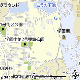 奈良県奈良市学園中2丁目周辺の地図