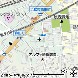 静岡県浜松市中央区森田町133周辺の地図