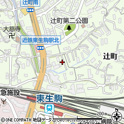 奈良県生駒市辻町749-16周辺の地図