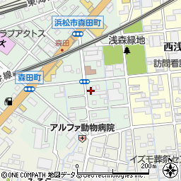 静岡県浜松市中央区森田町91周辺の地図