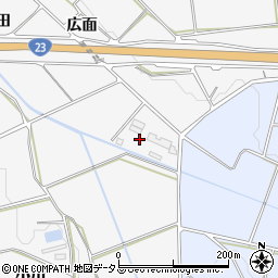 愛知県豊橋市細谷町広田周辺の地図