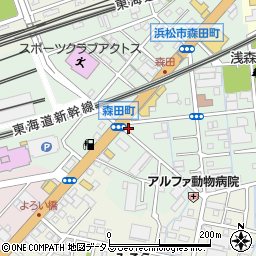 静岡県浜松市中央区森田町193周辺の地図