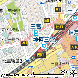 月のほたる 三宮店周辺の地図