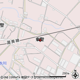 愛知県豊橋市老津町東聖周辺の地図