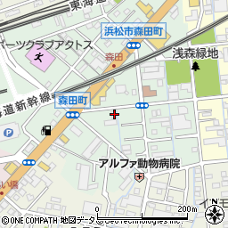 静岡県浜松市中央区森田町158周辺の地図