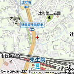 近鉄東生駒コーポ周辺の地図