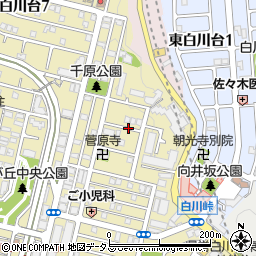 兵庫県神戸市須磨区白川台6丁目周辺の地図